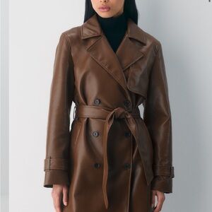 Aritzia Tabloid Trench Coat - Vegan Leather